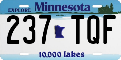 MN license plate 237TQF