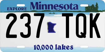 MN license plate 237TQK