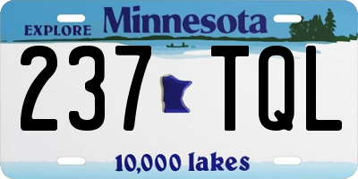 MN license plate 237TQL