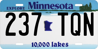 MN license plate 237TQN
