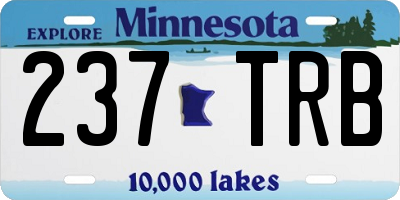MN license plate 237TRB