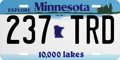 MN license plate 237TRD