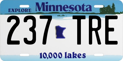MN license plate 237TRE