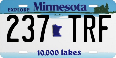 MN license plate 237TRF