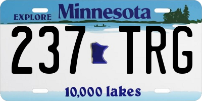 MN license plate 237TRG