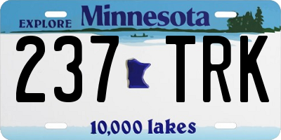 MN license plate 237TRK