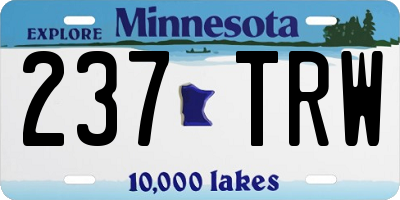 MN license plate 237TRW
