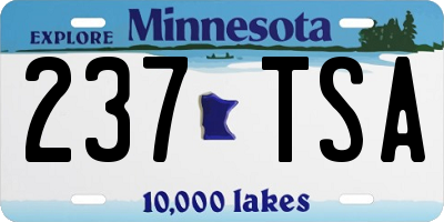 MN license plate 237TSA