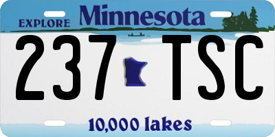 MN license plate 237TSC