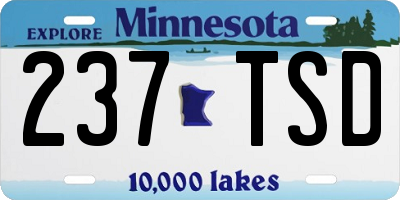 MN license plate 237TSD