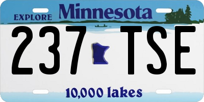 MN license plate 237TSE
