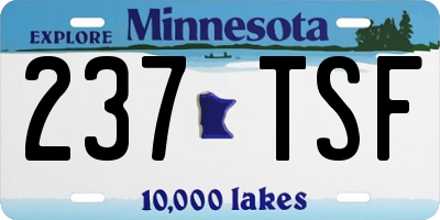 MN license plate 237TSF
