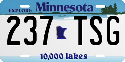 MN license plate 237TSG