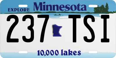 MN license plate 237TSI