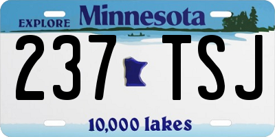 MN license plate 237TSJ