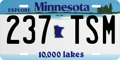 MN license plate 237TSM