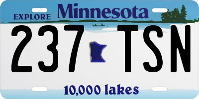 MN license plate 237TSN