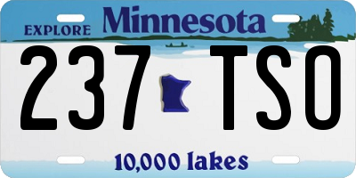 MN license plate 237TSO