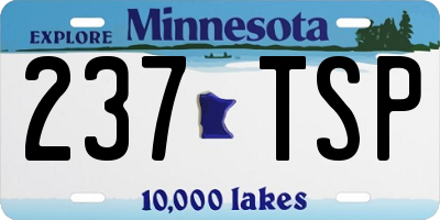 MN license plate 237TSP