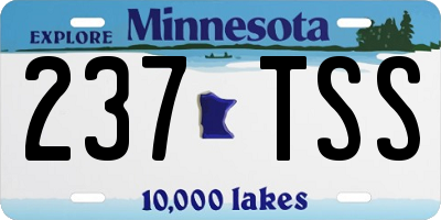 MN license plate 237TSS