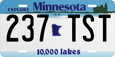 MN license plate 237TST
