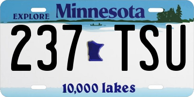 MN license plate 237TSU