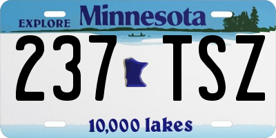 MN license plate 237TSZ