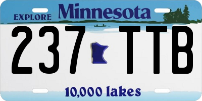 MN license plate 237TTB