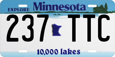 MN license plate 237TTC