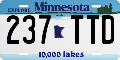MN license plate 237TTD