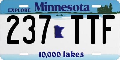 MN license plate 237TTF