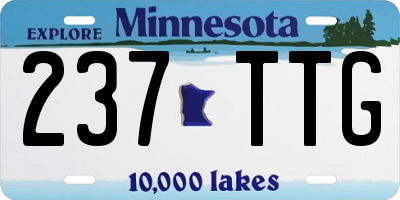 MN license plate 237TTG