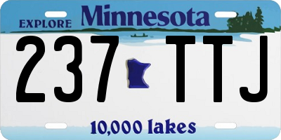 MN license plate 237TTJ