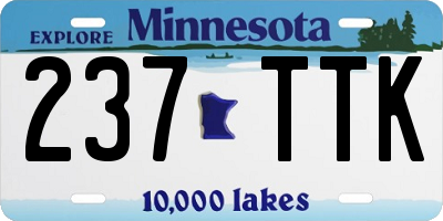MN license plate 237TTK