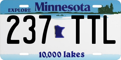 MN license plate 237TTL