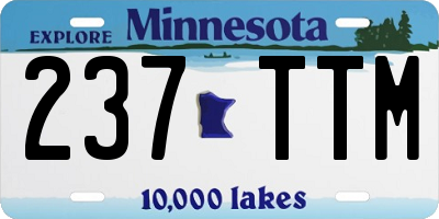 MN license plate 237TTM