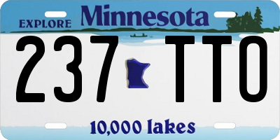 MN license plate 237TTO