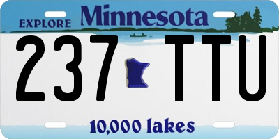 MN license plate 237TTU