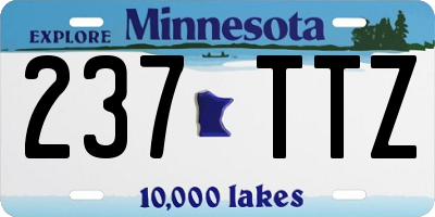 MN license plate 237TTZ