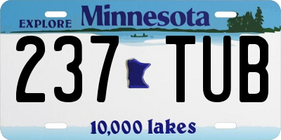 MN license plate 237TUB