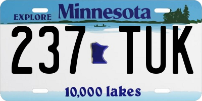 MN license plate 237TUK