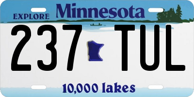 MN license plate 237TUL