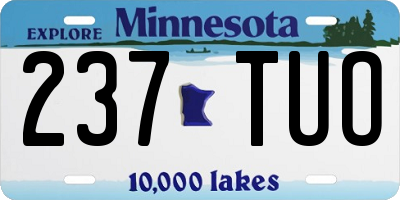 MN license plate 237TUO