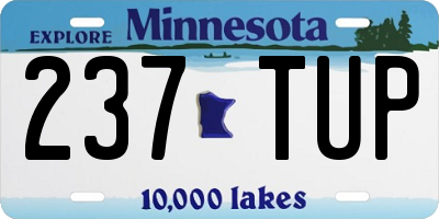 MN license plate 237TUP