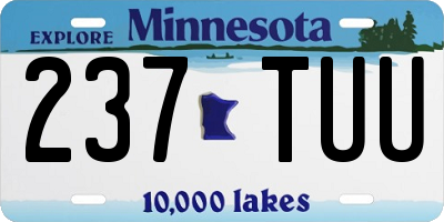 MN license plate 237TUU