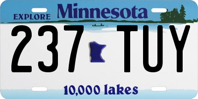 MN license plate 237TUY
