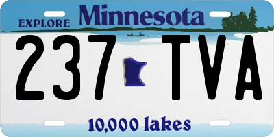 MN license plate 237TVA