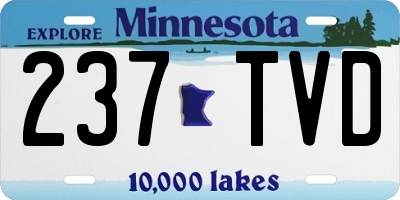 MN license plate 237TVD