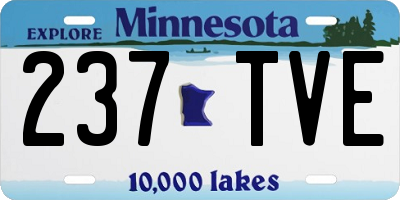 MN license plate 237TVE