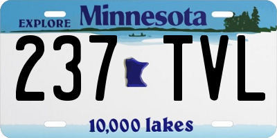 MN license plate 237TVL